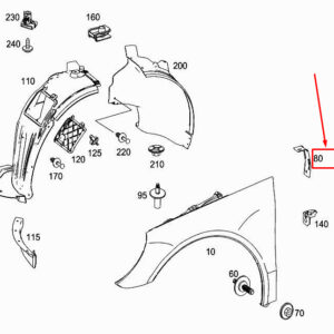 MERCEDES-BENZ R W251 Front Left Fender Bracket A2518801914 ORIGINAL