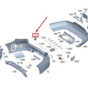 MERCEDES-BENZ EQS V297 Rear Bumper Tow Eye Cover A2978859202 ORIGINAL