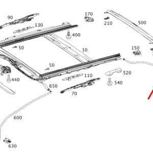 MERCEDES-BENZ C W204 Sliding Roof Rear Hose A2046390594 ORIGINAL