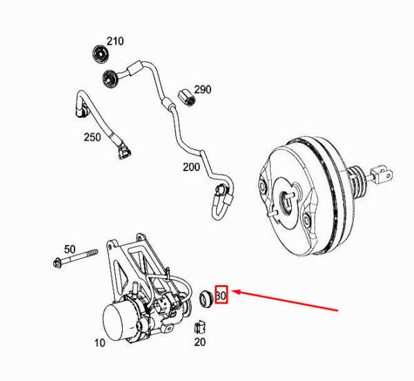 MERCEDES-BENZ GLC X253 Pump Bracket Decoupling Element A0009981147 ORIGINAL