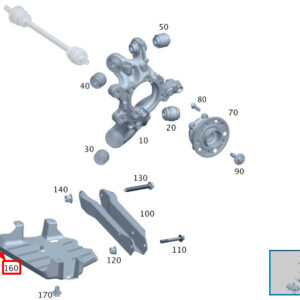 MERCEDES-BENZ S W223 Rear Left Spring Link Trim A2233520101 ORIGINAL