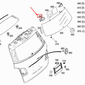 MERCEDES-BENZ B W246 Rear Left Wind Deflection Element A2467410300 ORIGINAL
