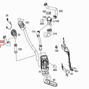 MERCEDES-BENZ S W222 Heater Molded Hose A2225000375 ORIGINAL