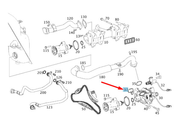 MERCEDES-BENZ SLS AMG C197 Oil Pump Molded Seal A1591840661 ORIGINAL