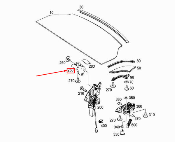 MERCEDES-BENZ SLK R172 Rear Left Shelf Angle Bracket A1727940112 ORIGINAL
