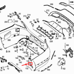 MERCEDES-BENZ C W205 Rear Right Bumper Cover A2058804024 ORIGINAL