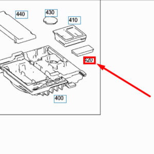 MERCEDES-BENZ ML W164 Tool Kit Bracket Cover A1648990108 ORIGINAL