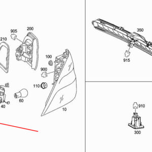 MERCEDES-BENZ GLE W166 Rear Right Tail Lamp Gasket A1668261891 ORIGINAL
