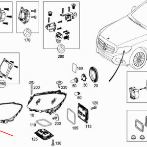 MERCEDES-BENZ C Coupe C205 Left Headlamp Housing Gasket A2058260900 ORIGINAL