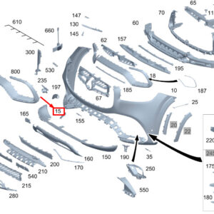 MERCEDES-BENZ GLS X167 Front Bumper Tow Eye Cover A16788538069999 ORIGINAL
