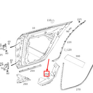 MERCEDES-BENZ AMG GT X290 Rear Left Door Impact Absorber A2907302601 ORIGINAL