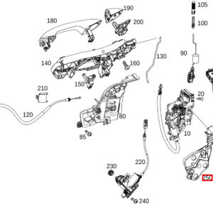 MERCEDES-BENZ E C238 Front Right Door Lock Bracket A2387202207 ORIGINAL