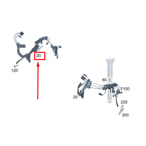 MERCEDES-BENZ EQS V297 Rear Right ABS Wiring Harness A2975401204 ORIGINAL
