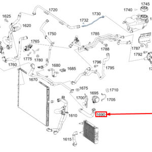 MERCEDES-BENZ GLS X167 Engine Coolant Hose A1675018600 ORIGINAL