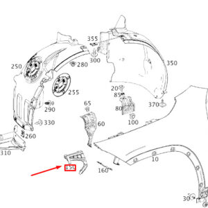 MERCEDES-BENZ B W247 Front Left Fender Bracing A2478811900 ORIGINAL