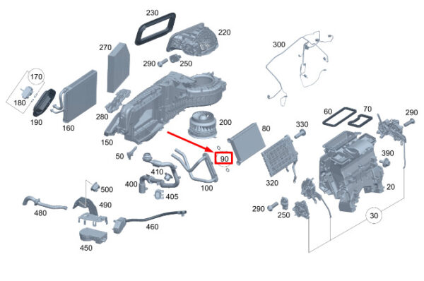 MERCEDES-BENZ EQC Heat Exchanger Seal Kit A2058351000 ORIGINAL
