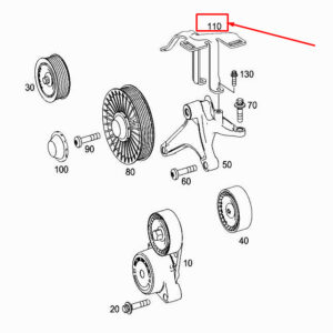 MERCEDES-BENZ S W222 Engine Guide Pulley Carrier A2782361440 ORIGINAL
