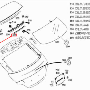 MERCEDES-BENZ CLA C117 Rear Spoiler Attachment A1177930088 ORIGINAL