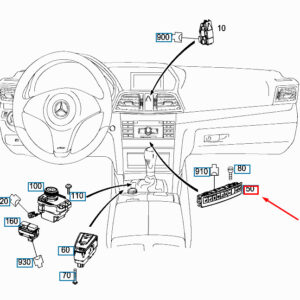 MERCEDES-BENZ E A207 Upper Control Panel Switch Block A2079059103 ORIGINAL