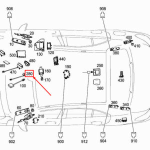 MERCEDES-BENZ C Coupe C205 Bluetooth Antenna A2059059713 ORIGINAL