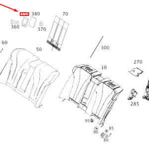 MERCEDES-BENZ S W222 Rear Shelf Bracket A2226460014 ORIGINAL