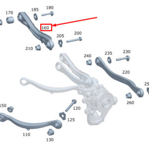 MERCEDES-BENZ GLS X167 Rear Right Control Arm A1673508800 ORIGINAL