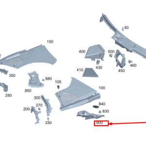 MERCEDES-BENZ S W223 Left Cowl Panel Drain Valve A2238320100 ORIGINAL