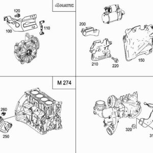MERCEDES-BENZ C Coupe C205 Left Exhaust Heat Shield A2760963668 ORIGINAL