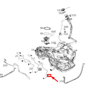 MERCEDES-BENZ S W222 Return Fuel Line A2224701764 ORIGINAL
