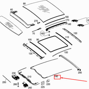 MERCEDES-BENZ E C238 Panoramic Sunroof Control Cable A2057821200 ORIGINAL