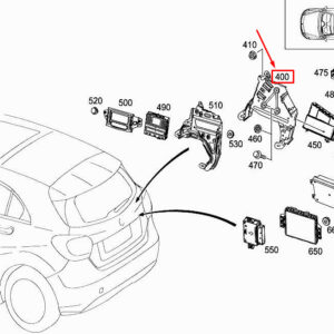 MERCEDES-BENZ A W176 Rear End Right Control Unit Bracket A2465401340 ORIGINAL