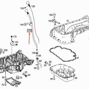 MERCEDES-BENZ S W222 Engine Oil Dipstick Tube A2780101966 ORIGINAL