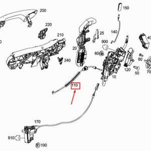 MERCEDES-BENZ S W222 Rear Door Lock Cable A2227200513 ORIGINAL