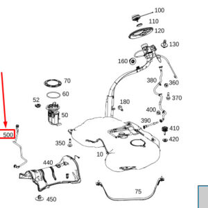 MERCEDES-BENZ GLS X167 Fuel Feed Line A1674707801 ORIGINAL