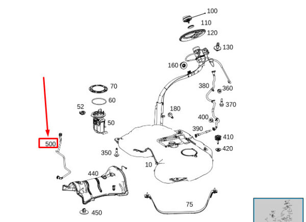 MERCEDES-BENZ GLS X167 Fuel Feed Line A1674707801 ORIGINAL