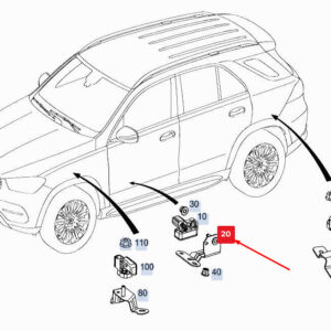 MERCEDES-BENZ GLE W167 Acceleration Sensor Bracket A1673270040 ORIGINAL