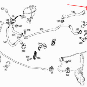 MERCEDES-BENZ E Cabrio A207 Engine Coolant Feed Hose A2048302396 ORIGINAL