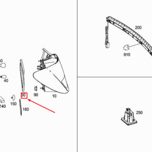 MERCEDES-BENZ CLA C117 Rear Left Light Housing Gasket A1178260100 ORIGINAL