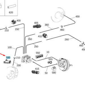MERCEDES-BENZ GLE W167 Front Left Brake Hose Bracket A1674218700 ORIGINAL