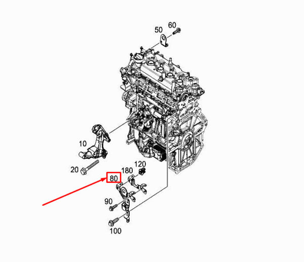 MERCEDES-BENZ CITAN W415 Engine Lifting Eye A2002230100 ORIGINAL