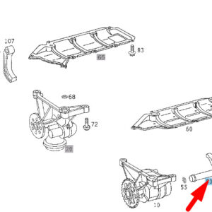 MERCEDES-BENZ C W203 Oil Pump Intake Manifold A1111860015 ORIGINAL