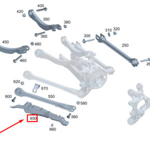 MERCEDES-BENZ S W223 Rear Left Thrust Arm Trim A2233526301 ORIGINAL