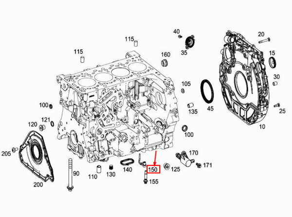 MERCEDES-BENZ GLE W167 Engine Oil Spray Nozzle A6541800400 ORIGINAL