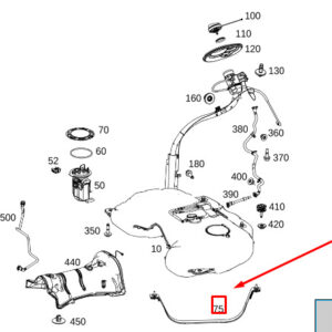 MERCEDES-BENZ GLS X167 Fuel Tank Tensioning Strip A1674701601 ORIGINAL
