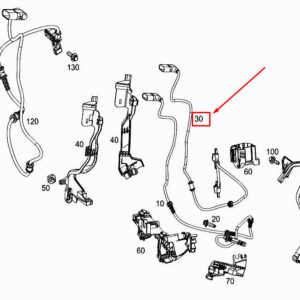 MERCEDES-BENZ C Coupe C205 Front RH Damper Adjust Wiring A2054401808 ORIGINAL