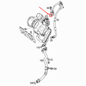 MERCEDES-BENZ A W177 Engine Oil Feed Line O-Ring A0009979507 ORIGINAL