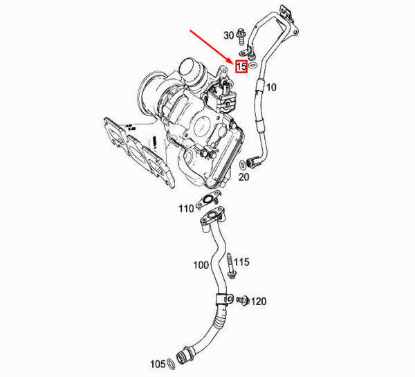 MERCEDES-BENZ A W177 Engine Oil Feed Line O-Ring A0009979507 ORIGINAL