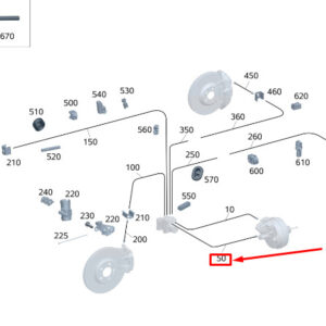 MERCEDES-BENZ S W223 Brake Line LHD A2234203100 ORIGINAL