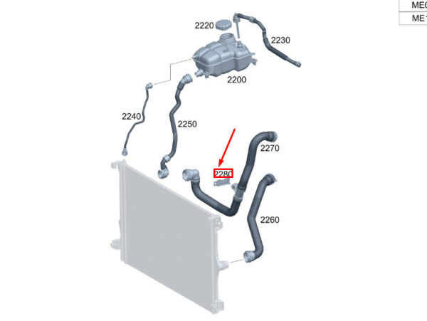 MERCEDES-BENZ GLA H247 Coolant Line Mount Bracket A1775040700 ORIGINAL