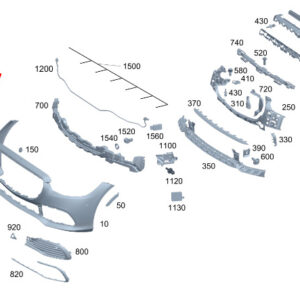 MERCEDES-BENZ S W223 Front Bumper Tow Eye Cover A2238851201 ORIGINAL